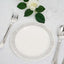 10-Pack Dessert Plates Lace Rim Design White with Silver - Plastic Disposable Appetizer Plates for Events 6"