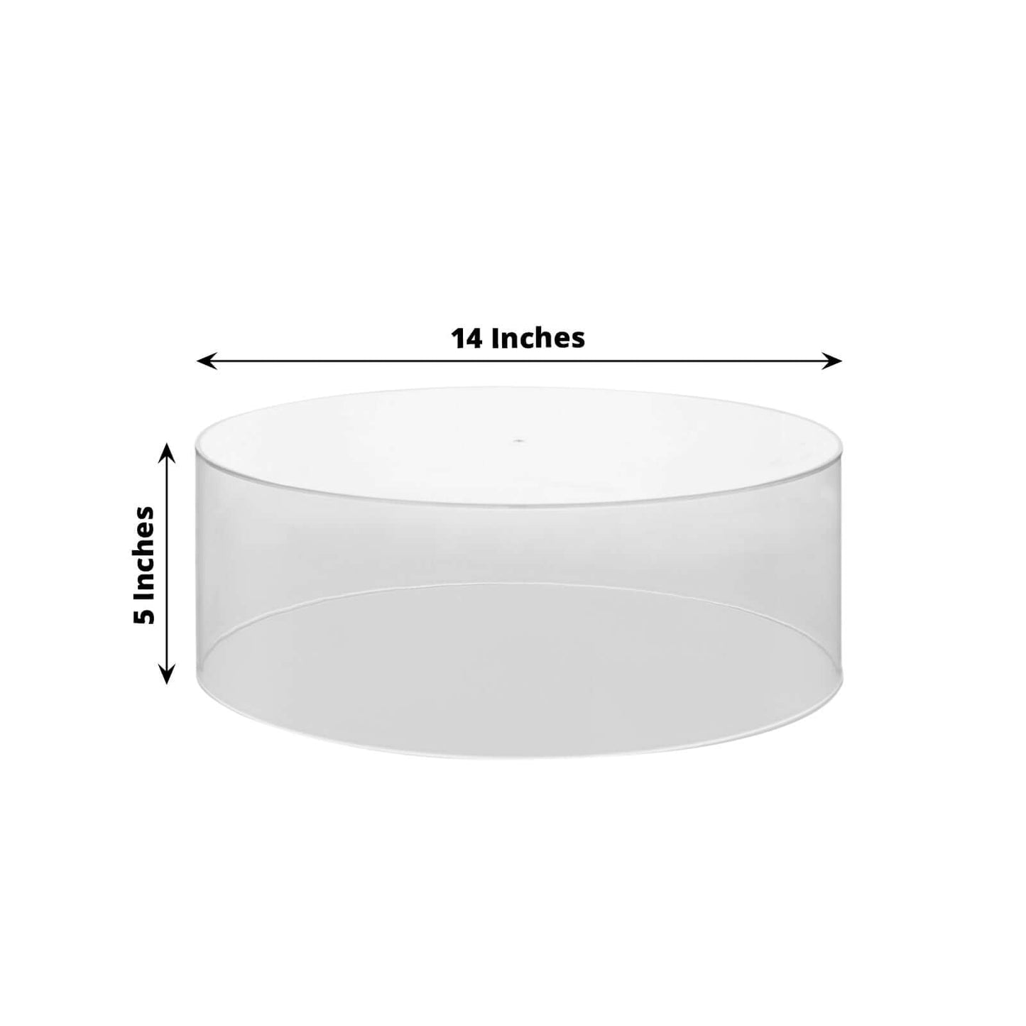 Acrylic Cake Stand Display Box Transparent Clear 14" Round - Versatile Pedestal Riser for Events