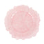 6-Pack Acrylic Plastic Round Charger Plates 13" in Transparent Blush with Reef Design, Dinner Charger Tableware