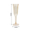 24-Pack Plastic Champagne Flutes Transparent Amber Gold Flared Design - Lightweight Disposable Toasting Glasses 6oz