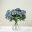 2 Bushes 18" Real Touch Artificial Rose Flower Bouquet,  Dusty Blue Silk Long Stem Flower Arrangements