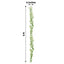 6ft White Real Touch Faux Baby Breath Hanging Flower Vines, Artificial Silk Gypsophila Table Flower Garland