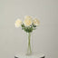 3 Stems Ivory 27" Artificial Silk Chrysanthemum Bouquet Flowers, Large Faux Mum Branches
