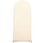 5ft Matte Beige Spandex Fitted Chiara Backdrop Stand Cover For Round Top Wedding Arch