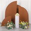 Set of 4 Matte Cinnamon Brown Spandex Half Moon Chiara Backdrop Stand Covers, Custom Fitted Wedding Arch Covers - 2.5ft,5ft,6ft,7ft