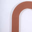 8ft Terracotta (Rust) Spandex Fitted Open Arch Wedding Arch Cover, Double-Sided U-Shaped Backdrop Slipcover