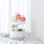 11 Pcs Balloon Cake Topper Clear, Rose Gold and White - Whimsical Clustered Mini Garland Cake Inserts DIY Party Decorations
