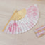 5-Pack Paper Folding Fans Party Favors in White & Pink French Toile Pattern, Handheld Fans with Bamboo Frame