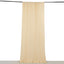 Beige 4-Way Stretch Spandex Event Curtain Drapes, Wrinkle Free Backdrop Event Panel with Rod Pockets - 5ftx10ft