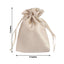 12 Pack 5"x7" Beige Satin Drawstring Wedding Party Favor Gift Bags