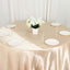 Satin 132" Round Tablecloth Beige - Stylish Seamless Table Cover