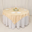 Lamour Satin 72"x72" Table Overlay Square Tablecloth Beige - Smooth Finish Table Topper