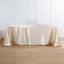 Satin Rectangular 90"x156" Tablecloth Beige - Seamless Table Cover