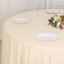 Scuba Round 132" Tablecloth Beige - Wrinkle Free & Stain Resistant Seamless Table Cover
