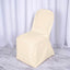 10 Pack Polyester Chair Cover for Banquet Chairs Beige - Stain-Resistant Reusable Slip-On Slipcover
