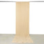 Beige 4-Way Stretch Spandex Event Curtain Drapes, Wrinkle Free Backdrop Event Panel with Rod Pockets - 5ftx16ft