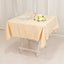 Lamour Satin 54"x54" Table Overlay Square Tablecloth Beige - Durable & Silk-Like Table Cover