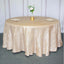 Taffeta 120" Round Tablecloth Beige - Seamless Accordion Crinkle Table Cover