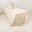 Scuba Rectangular 90"x132" Tablecloth Beige - Wrinkle Free, Stain Resistant & Seamless Table Cover