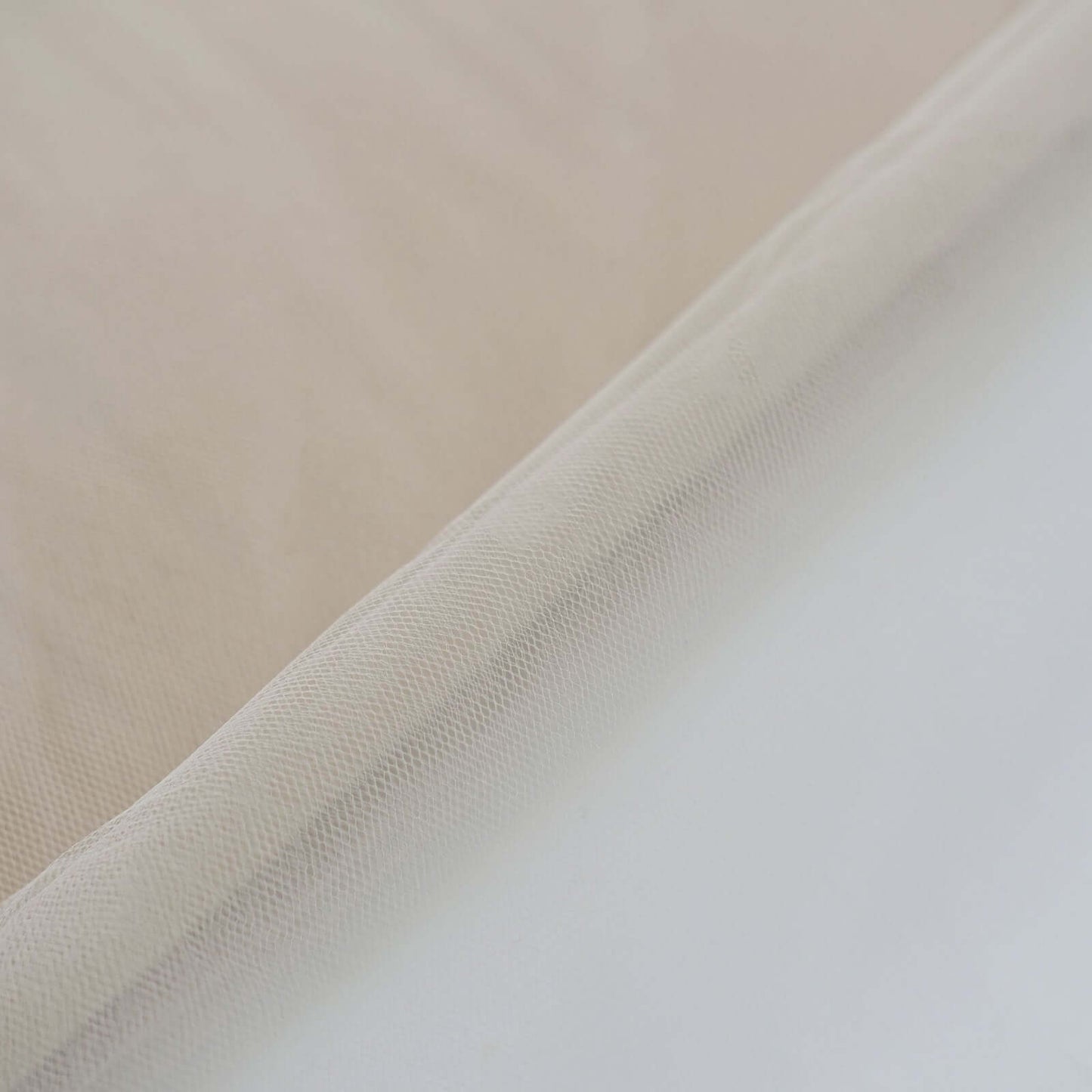 54"x40 Yards Beige Tulle Fabric Bolt, DIY Crafts Sheer Fabric Roll