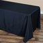 Polyester 90"x132" Rectangle Tablecloth Black - Rounded Corners and Seamless Table Cover