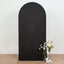 7ft Matte Black Spandex Fitted Chiara Backdrop Stand Cover For Round Top Wedding Arch