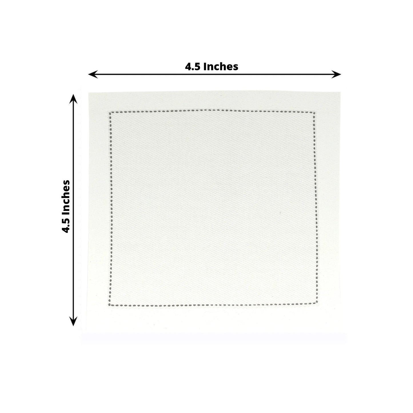 Disposable Cotton Cocktail Napkins â€“ 50 White 4.5" x 4.5" Napkins for High-End Bars, Receptions & Parties