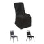 Polyester Chair Cover with Square Top for Banquet Chairs Black - Durable Reusable Slip-On Cover