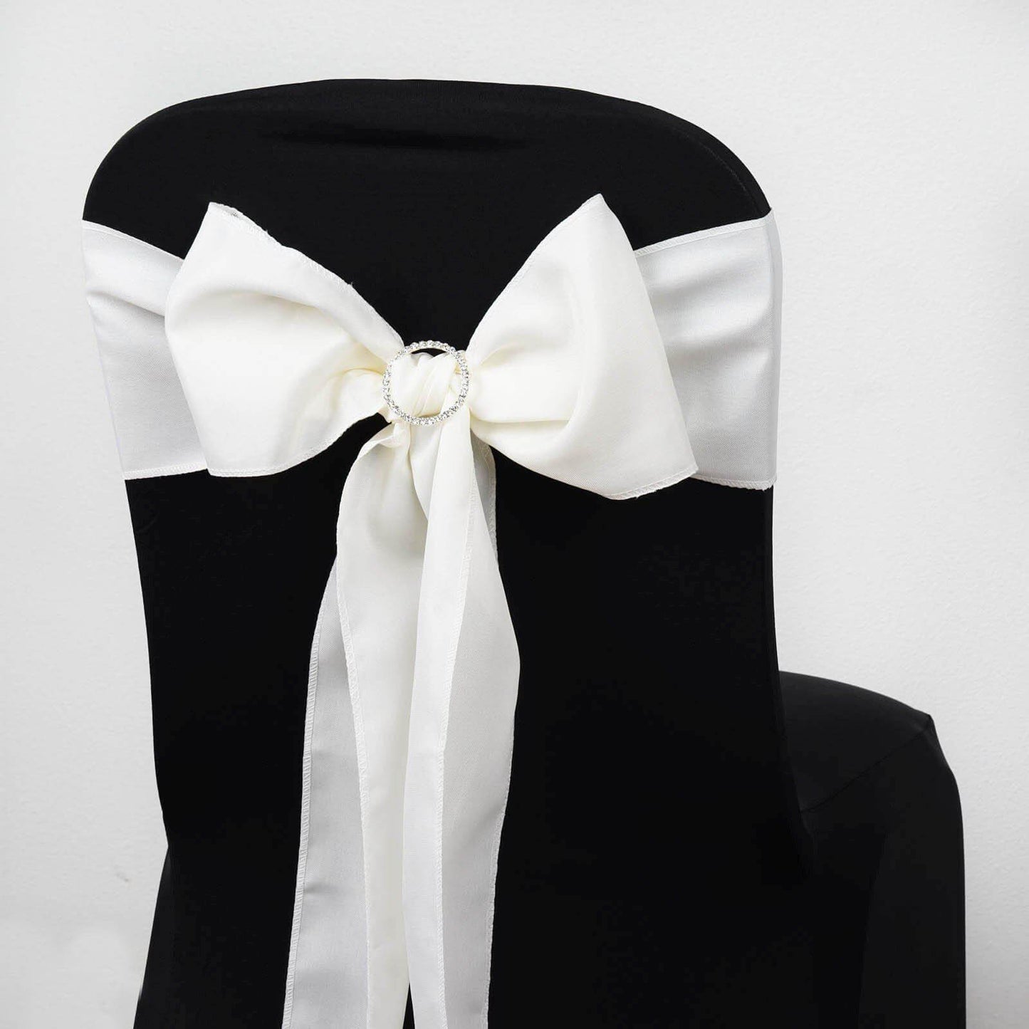 5 Pack Polyester Chair Sashes Ivory 6"x108"