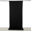 Black 4-Way Stretch Spandex Event Curtain Drapes, Wrinkle Free Backdrop Event Panel with Rod Pockets - 5ftx12ft