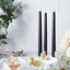 3-Pack LED Decorative Lighting Warm Flickering Black - Flameless Taper Candles 11"