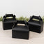 25 Pack Candy Gift Tote Gable Boxes, Matte Black Party Favor Treat Boxes - 6"x3.5"x7"