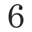 Decorative Rhinestone Number "6" Stickers, Glitter Adhesive Craft Numbers Black DIY Sparkle Embellishments 4"