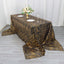 Mesh 90"x156" Rectangle Tablecloth Black/Gold - Wave Sequin Embroidered Table Cover