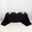 100% Cotton 90"x156" Rectangle Tablecloth Black Linen - Seamless, Soft & Breathable Table Cover