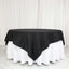 100% Cotton 90"x90" Table Overlay Square Tablecloth Black Linen - Soft & Breathable Fabric Table Topper