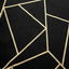 5 Pack Polyester 20"x20" Napkins Black with Gold Geometric Foil Pattern - Modern Reusable Dinner Napkins