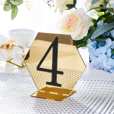 Decorative Rhinestone Number "4" Stickers, Glitter Adhesive Craft Numbers Black DIY Sparkle Embellishments 4"