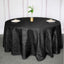 Taffeta 120" Round Tablecloth Black - Seamless Accordion Crinkle Design for Stylish Occasions