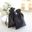 12 Pack 6"x9" Black Satin Drawstring Wedding Party Favor Gift Bags