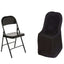 Satin Chair Covers for Folding Chairs Black with Glossy Sheen - Reusable Covers