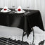 Satin Rectangular 60"x102" Tablecloth Black - Smooth and Lustrous Table Cover