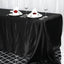 Satin Rectangular 90"x156" Tablecloth Black - Seamless Stylish Table Cover for Wedding & Event Decoration