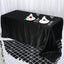 Satin Rectangular 90"x132" Tablecloth Black - Seamless Stylish Table Cover for Weddings and Parties