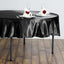 Satin 90" Round Tablecloth Black - Smooth and Lustrous Table Cover