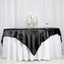 Satin 72"x72" Table Overlay Square Tablecloth Black - Smooth Finish for Luxurious Events