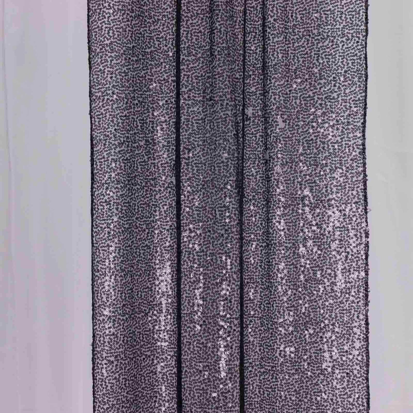 2 Pack Black Sequin Event Curtain Drapes with Rod Pockets, Seamless Backdrop Event Panels - 8ftx2ft