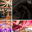 10ftx30ft Black Sheer Ceiling Drape Curtain Panels Durable Flame Resistant Fabric