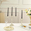 12-Pack Taper Candles Spiral Long Burn Wick Design Black - Premium Unscented Wax Dinner Candle Sticks 11"
