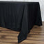 Premium Polyester 72"x120" Rectangle Tablecloth Black - 220GSM Stain-Resistant Table Cover